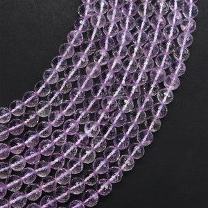 Natuurlijke Roze Amethist Facet Ronde Edelsteen Kralen Handgemaakte Kralen Voor Sieraden Maken Kralen Roze Amethist Kralen Facet Kralen Voor Cadeau Vrouw