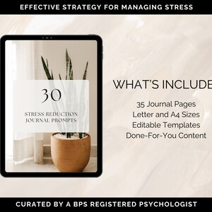 Coping With Stress Journal Canva Templates, Stress Relief Journal, Reducing Stress Journal Prompts, Coaching Tool, Stress Management