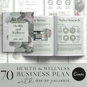 Health & Wellness Business Plan Canva Template: 71-Page Coaching Guide