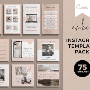 Instagram Templates for Canva, Instagram Post Templates, Instagram Story Templates, Instagram Canva Templates, Social Media Canva Templates