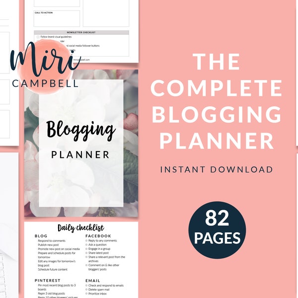 Blog Planner Printable, Printable Blog Post Planner, Blog SEO Strategy, Blogging Planner, Blog Planner, Blog Organizer, Blog Template PDF