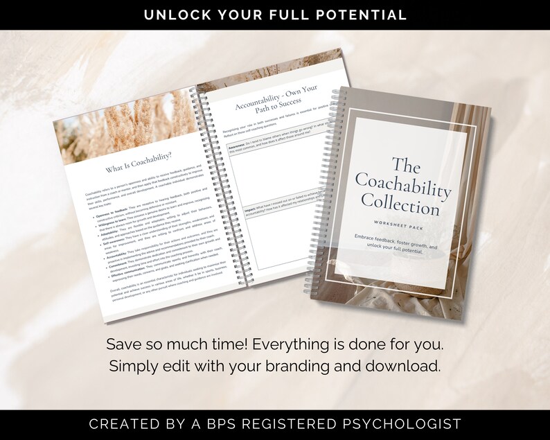 Coachability Worksheet Canva Template: Growth Mindset (digital Download ...