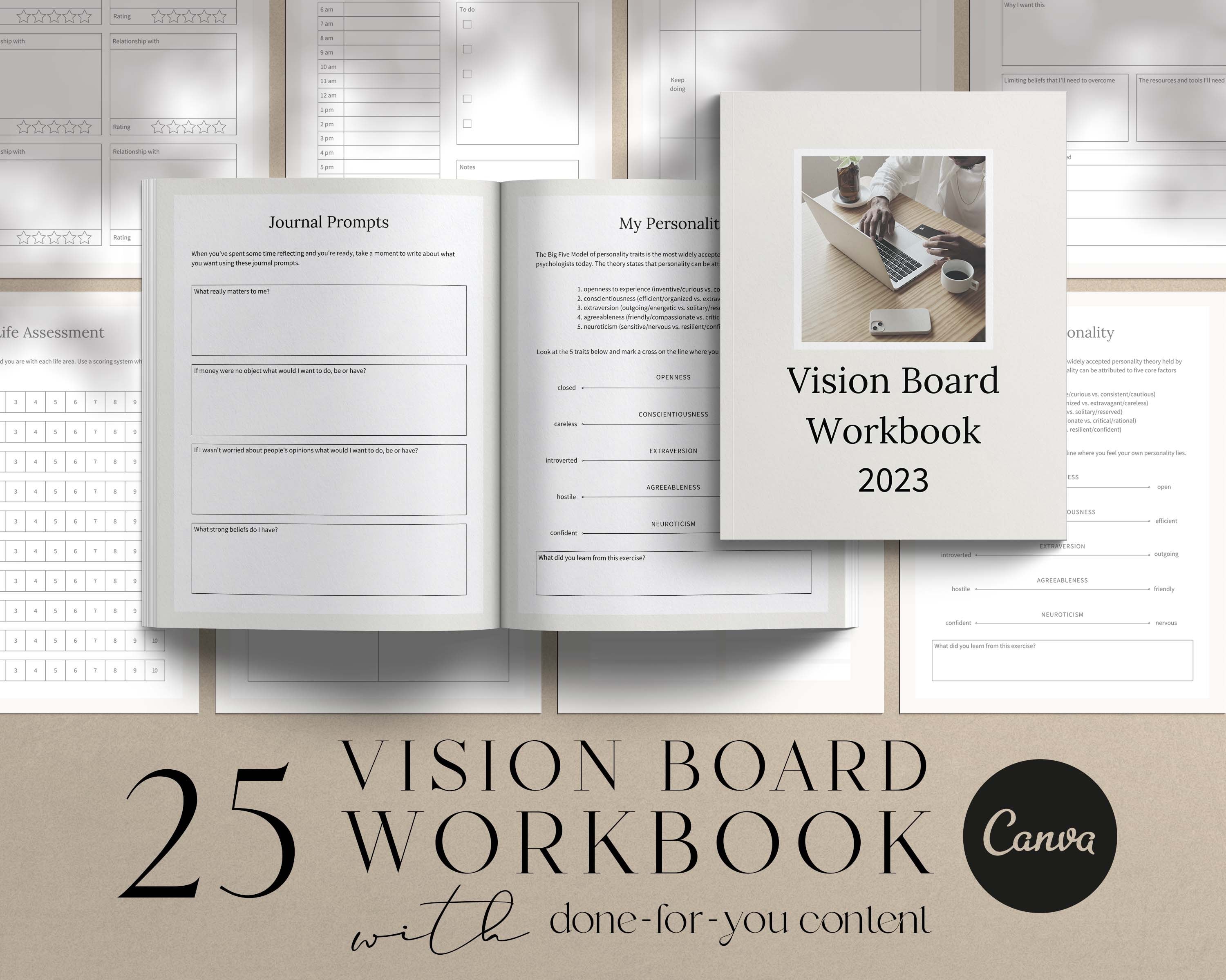 Beautiful Vision Board Kit for Anyone of Any Age - Digital File