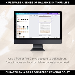 Mindfulness Journal Canva Templates, Daily Mindfulness Journal, Mindfulness Tool, Mindfulness Workbook, Mindfulness Practice, Coaching
