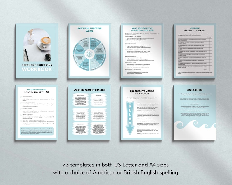 ADHD Planner: Executive Function Workbook Canva Template Set - Etsy