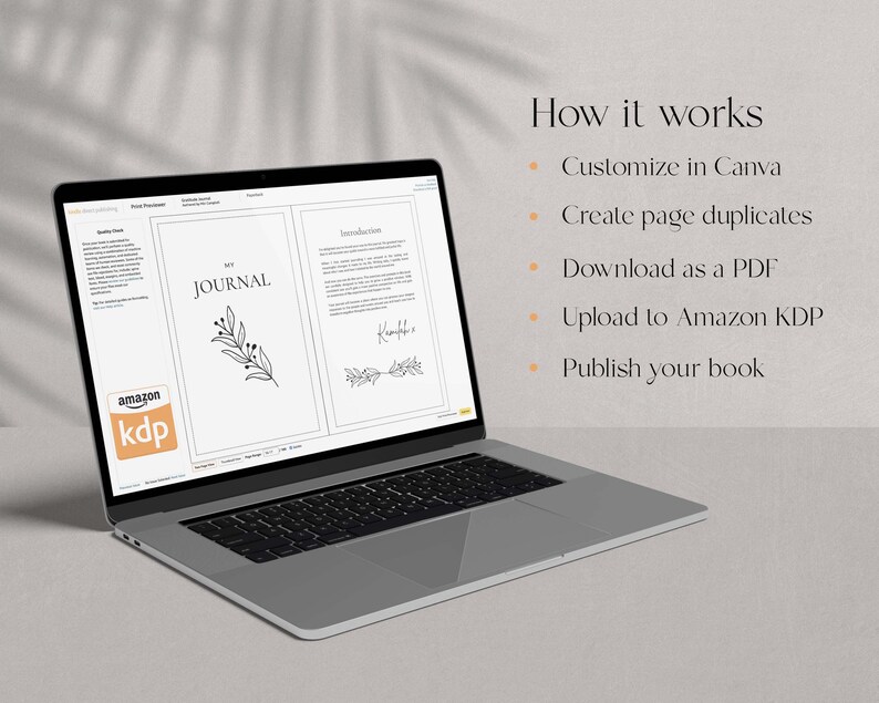 KDP Journal Canva Template: 6x9 Interior & Cover (PDF) - Etsy