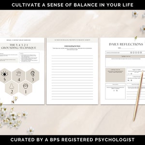 Mindfulness Journal Canva Templates, Daily Mindfulness Journal, Mindfulness Tool, Mindfulness Workbook, Mindfulness Practice, Coaching