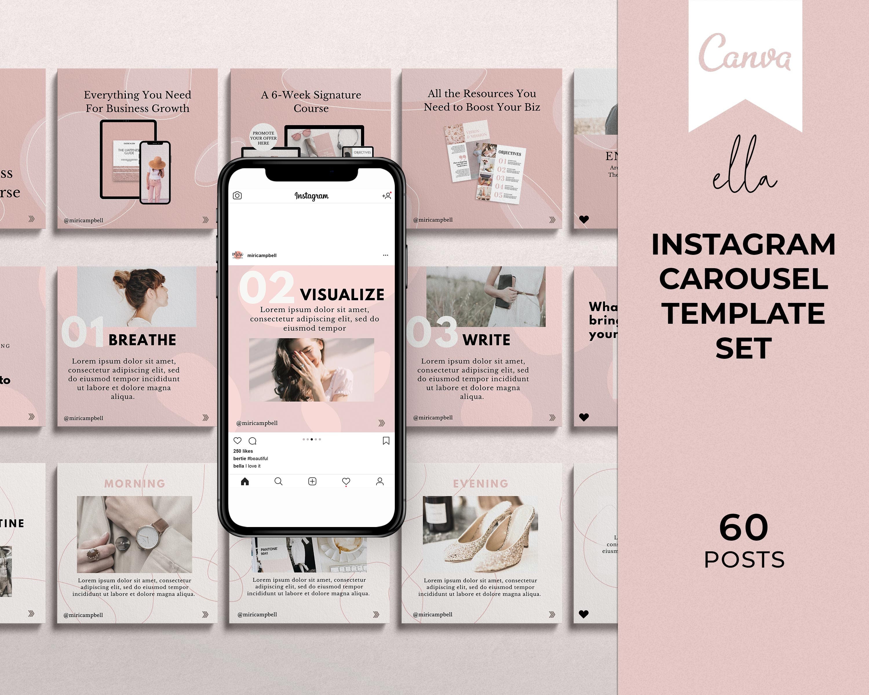 Instagram Carousel Posts For Canva Instagram Posts Ig Etsy Canada