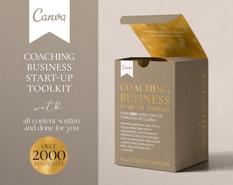 Coaching Business Template, eBook Template Canva, Canva Coaching Business Template Bundle, Life Coach Templates, Canva Pro, Canva Free