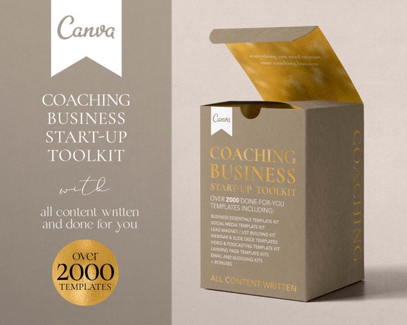 Coaching Business Start-Up Toolkit: 2000+ Canva Templates