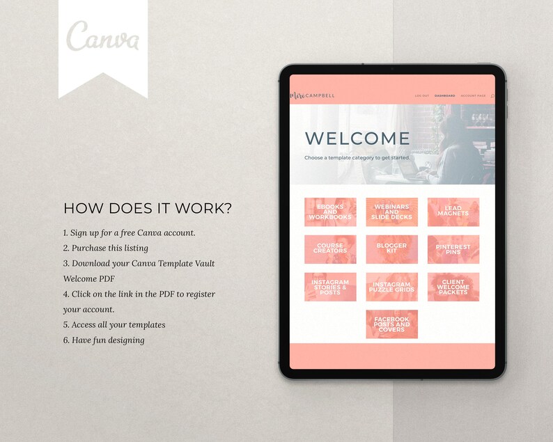 The Canva Template Vault Canva Template Membership Canva Etsy UK