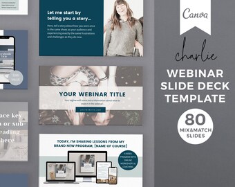 Webinar Slide Deck Template: 80 Canva Slides (Digital Download)