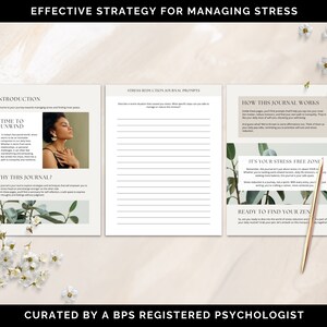 Coping With Stress Journal Canva Templates, Stress Relief Journal, Reducing Stress Journal Prompts, Coaching Tool, Stress Management