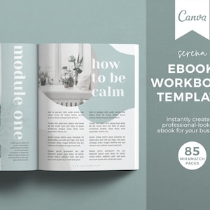 Canva Ebook Template, Workbook Template, Mindfulness Course Workbook, Wellness Course Ebook, Health Ebook, Online Course Workbook Template