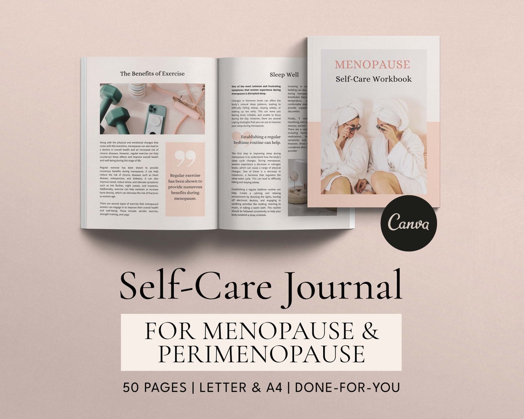 Menopause Self-care Workbook Canva Templates: Health Coach Resources ...
