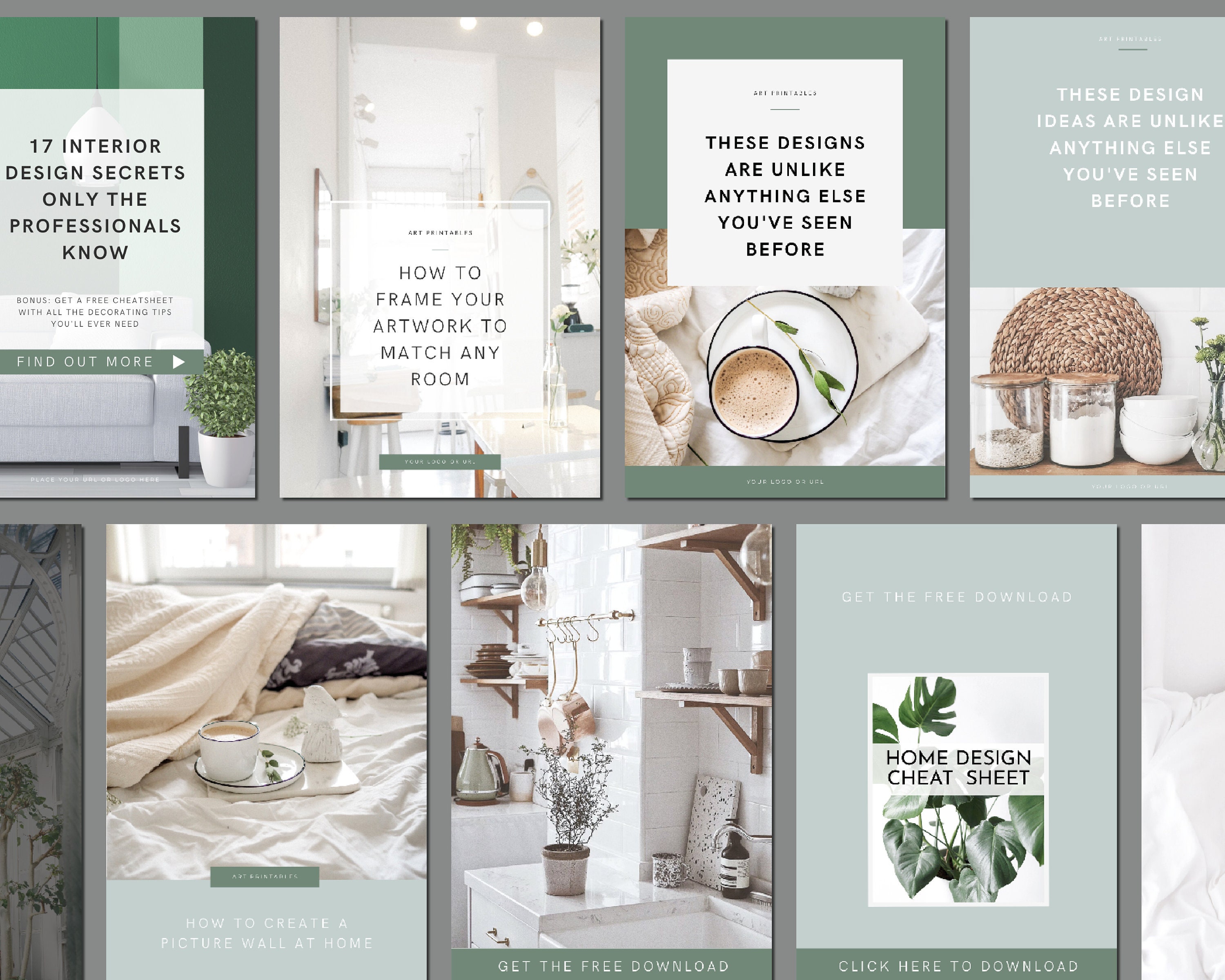 30 Editable Pinterest Pin Templates: Canva Blogger Designs (digital ...