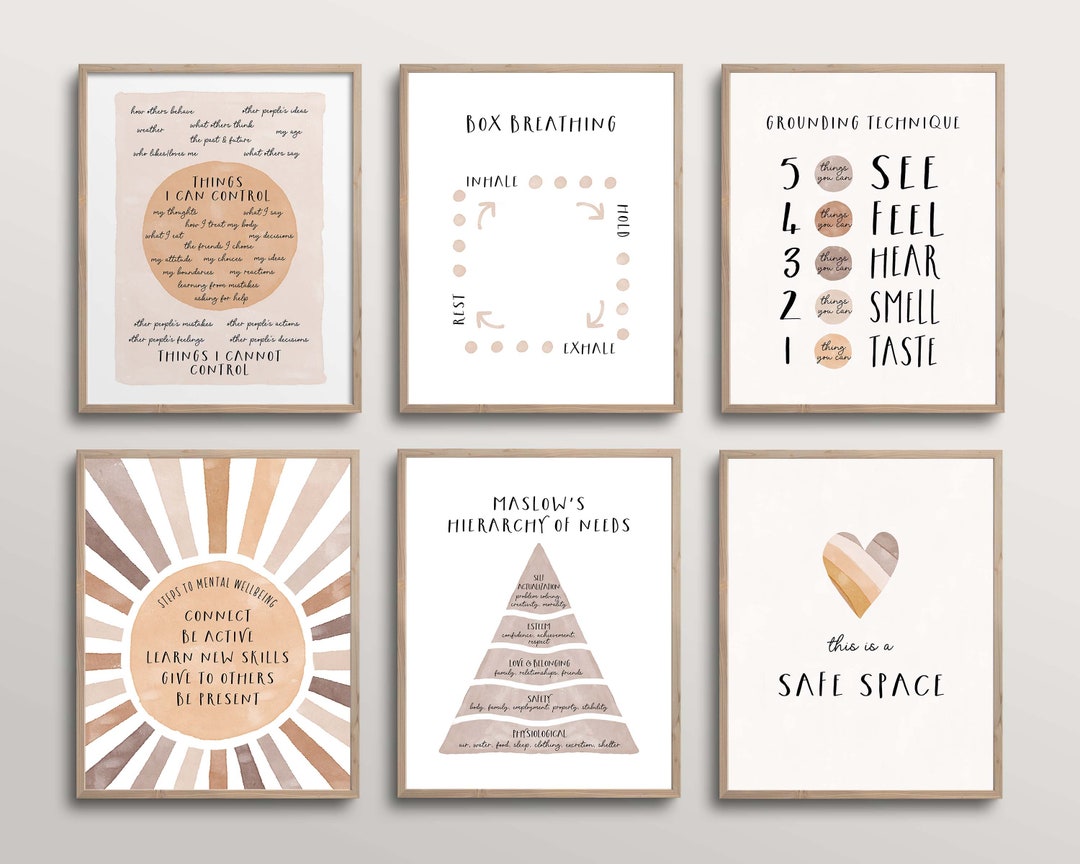 Mental Health Poster Bundle: Therapy Office Decor (digital Prints) - Etsy