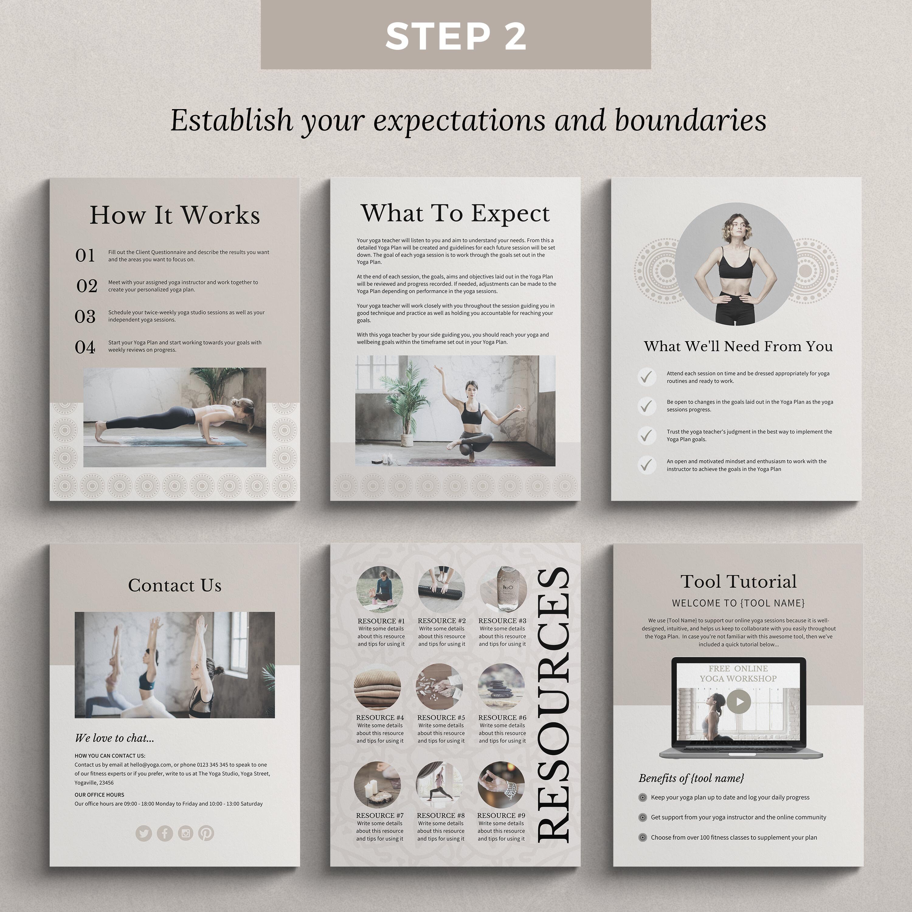 Yoga Client Welcome Packet Canva Templates Yoga Teacher New - Etsy UK
