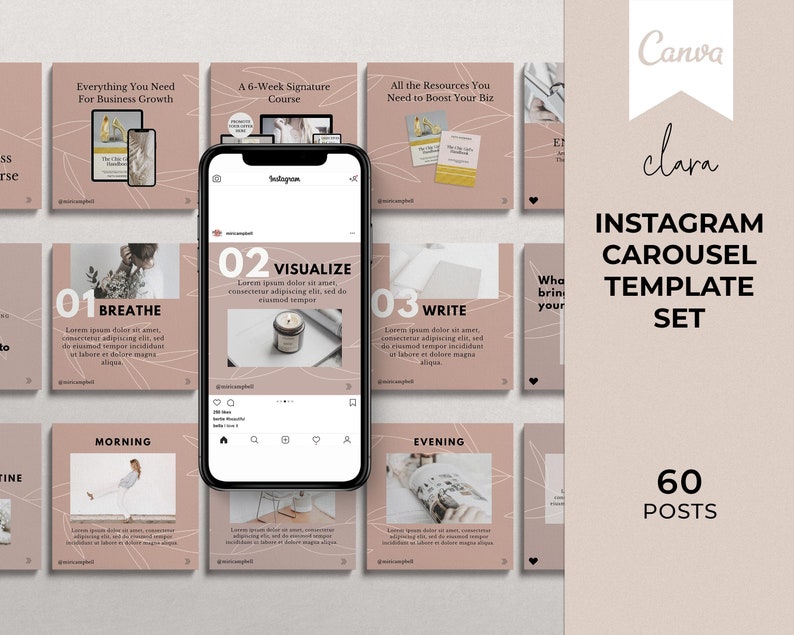 Instagram Carousel Template Canva Instagram Template Etsy UK