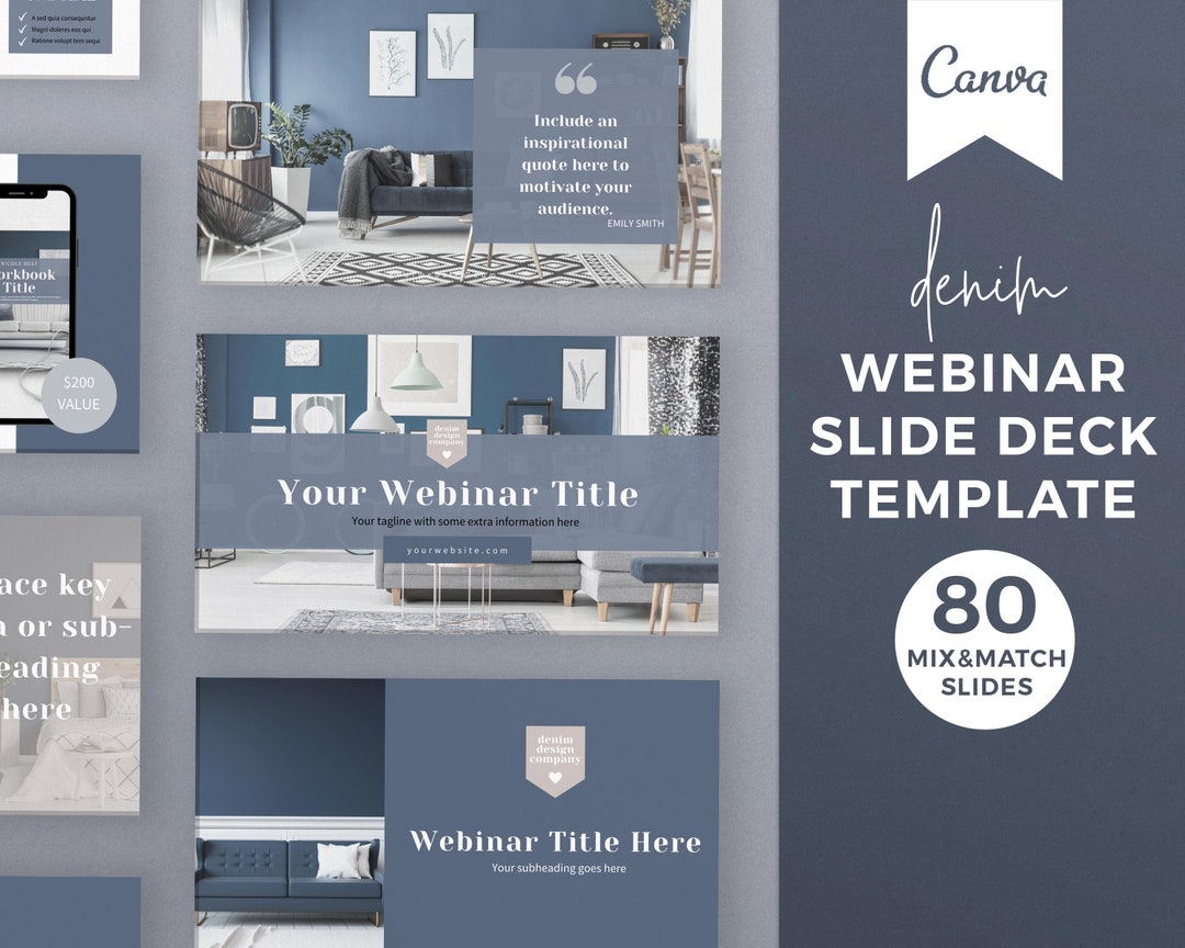 Canva Webinar Slide Deck Template, Slide Deck for Online Course Launch ...