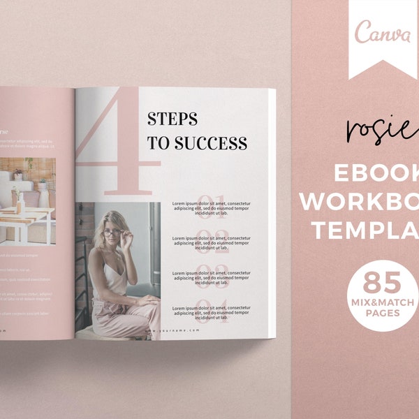 Canva Ebook Template: 85-Page Workbook, Worksheet & Checklist