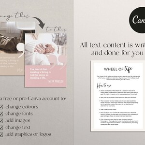 Coaching Business Start Up Toolkit Canva template bundle. All content written and done for you. Coaching business templates, social media templates, coach lead magnet templates, coach webinar templates, sales landing page templates, email templates