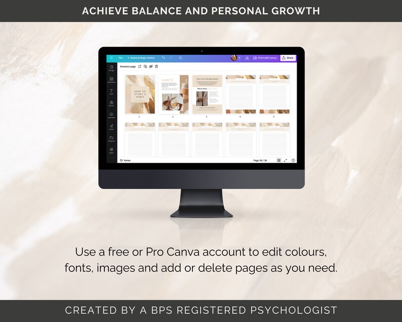 Personal Growth Journal Canva Templates, Life Coaching Journal, Life Coaching Workbooks, Lead Magnet, Journal Bundle, Mindset Journal, Coach