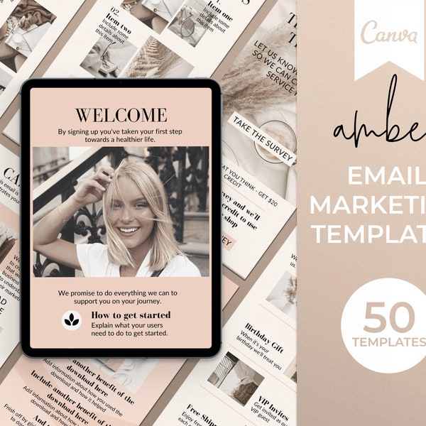 Email Newsletter Templates for Canva and Mailchimp, Email Marketing Templates, Email Templates, Email Canva Templates, Canva Newsletter