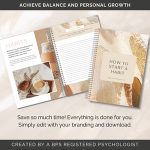 Personal Growth Journal Canva Templates, Life Coaching Journal, Life Coaching Workbooks, Lead Magnet, Journal Bundle, Mindset Journal, Coach