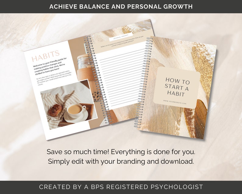Personal Growth Journal Canva Templates, Life Coaching Journal, Life Coaching Workbooks, Lead Magnet, Journal Bundle, Mindset Journal, Coach