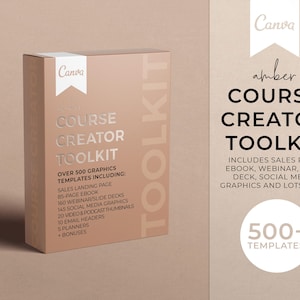 Canva Course Creator Toolkit, Online Course Marketing Bundle, Social Media Marketing, Instagram Templates, Canva Template, Facebook Template