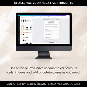 CBT Workbook Canva Templates, CBT Worksheets, Cognitive Behavioral Therapy Worksheets, CBT Tools, Coaching Templates, Coaching Tool