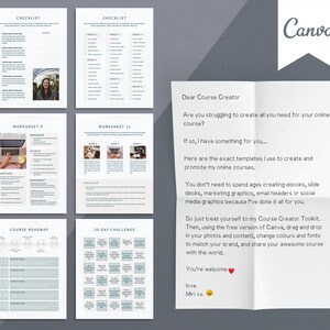 Course Creator Toolkit, Canva Templates, Ecourse Template Bundle ...
