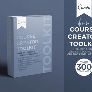 Ebook Template Bundle, Course Creator Toolkit, Canva Template Bundle, Ecourse Slide Deck, Course Workbook Template, Course Content Template