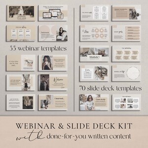 Coaching Business Start Up Toolkit Canva template bundle. All content written and done for you. Coaching business templates, social media templates, coach lead magnet templates, coach webinar templates, sales landing page templates, email templates