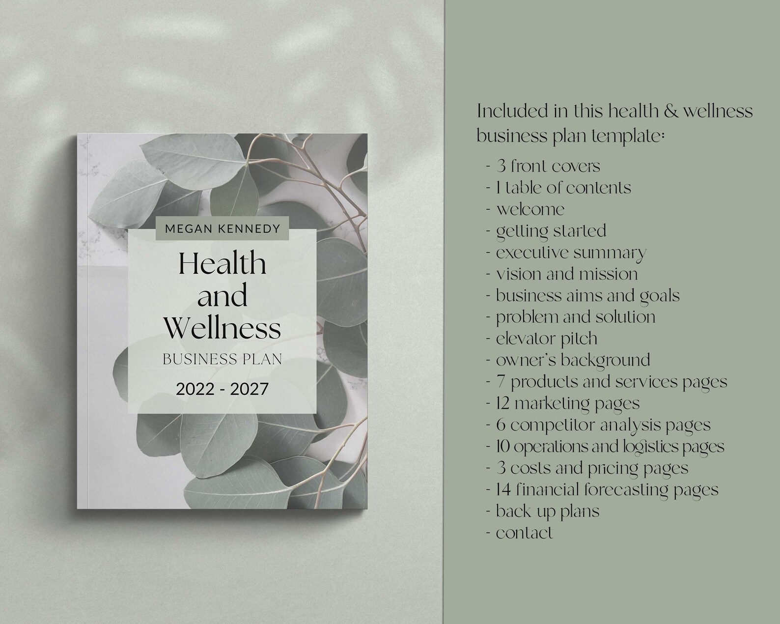 Health and Wellness Business Plan Canva Template Health Etsy