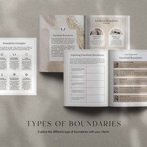 Healthy Boundaries Workbook, Boundary Setting Workbook, Boundaries Canva Template, Relationship Coaching Canva Template, Canva Coaching Tool