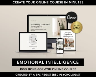 Emotional Intelligence Course Canva Templates: Done-For-You Coaching Program