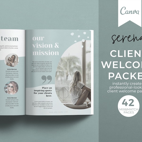Client Welcome Kit Canva Templates, Editable Client Welcome Packet, Client Welcome Pack, Client Onboarding Template, Client Welcome Guide