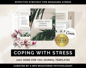 Stress Relief Journal Canva Templates: Coaching Tool (Digital Download)