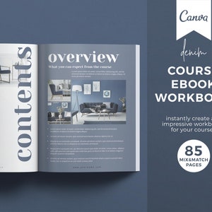 Ebook Template Canva, Ebook PDF, Ebook Design, Ebook Course Template, Course Workbook Template, Course Planner, Course Creator Canva Toolkit