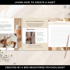 Habit Journal, Habit Journaling, Habit Builder, Habit Workbook, Canva Template, Coaching Template, Coaching Tool, Habit Journal Prompts