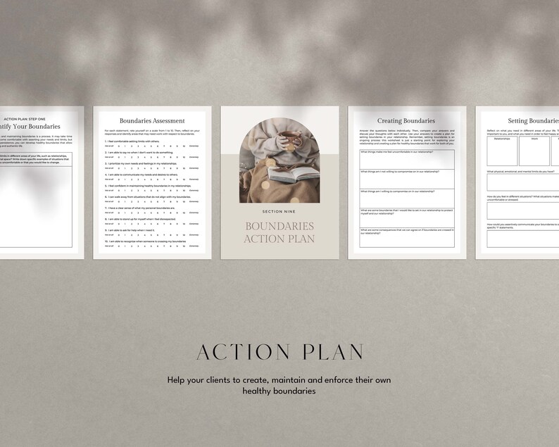 Healthy Boundaries Workbook, Boundary Setting Workbook, Boundaries Canva Template, Relationship Coaching Canva Template, Canva Coaching Tool