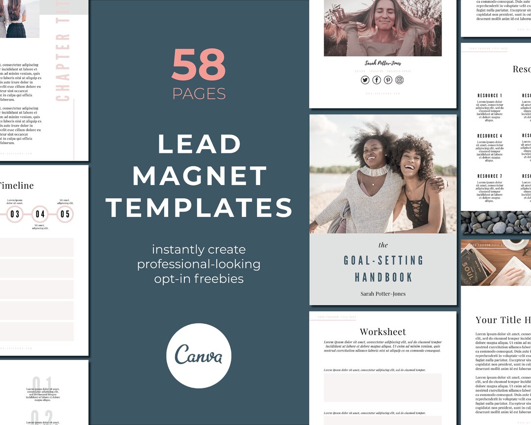 Canva Lead Magnet Templates: Ebook & Workbook (58 Pages) - Etsy