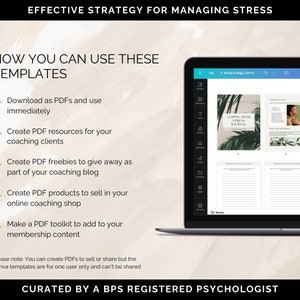 Coping With Stress Journal Canva Templates, Stress Relief Journal, Reducing Stress Journal Prompts, Coaching Tool, Stress Management