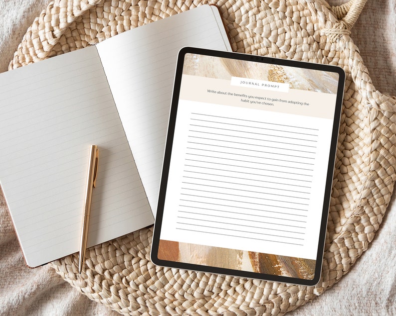 Habit Journal, Habit Journaling, Habit Builder, Habit Workbook, Canva Template, Coaching Template, Coaching Tool, Habit Journal Prompts