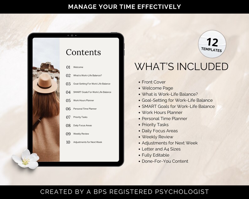 Work-life Balance Planner: SMART Goals, Daily Focus (canva Templates ...
