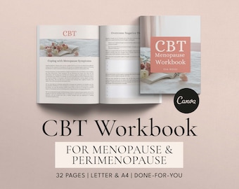 Perimenopause and Menopause CBT Workbook Canva Templates