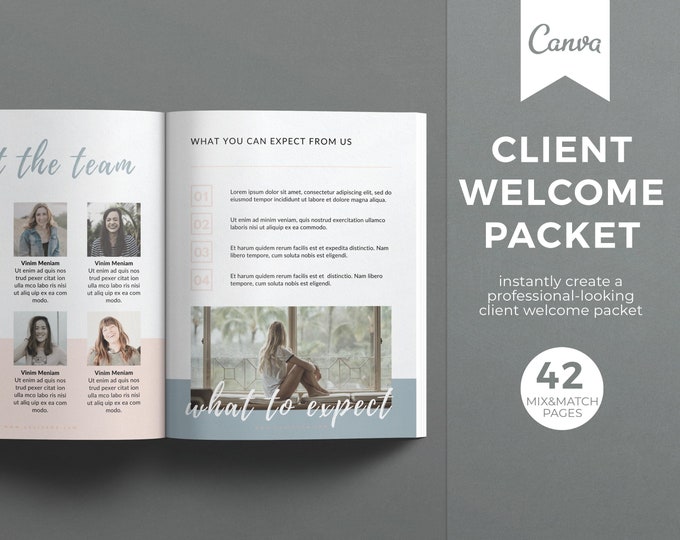 Example New Business Packet Lovely Business Editable New Client Welcome Packet | Welcome Packet ...