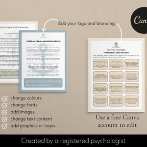 polyvagal theory, polyvagal therapy, regulating the nervous system, therapy tools, therapy worksheets, therapist tools, therapist worksheets, counselor worksheets, counselor business, canva templates, psychologist